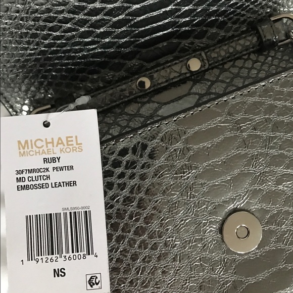 New Authentic MK Ruby Medium crossbody Pewter - Picture 5 of 7